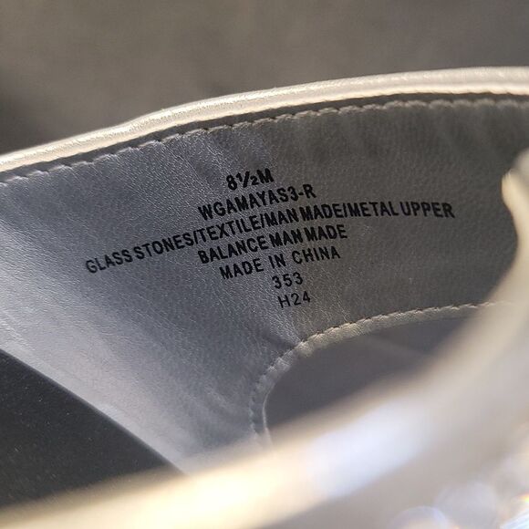 BRAND NEW GUESS GLASS STONES RHINESTONE SLIDE SANDALS - Picture 15 of 16